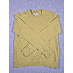 American Giant Sweatshirt Women Small Yellow Crew Neck Sweater Outdoor Hike